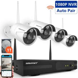 Smonet 4CH 720P HD NVR Wireless Security CCTV Surveillance Systems
