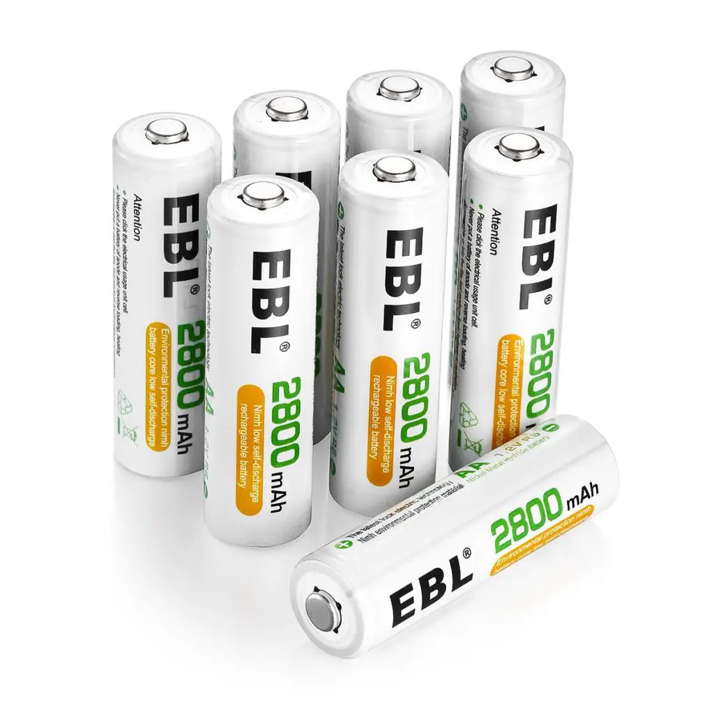 EBL Pack of 8 AA Batteries 2800mAh High Capacity Precharged